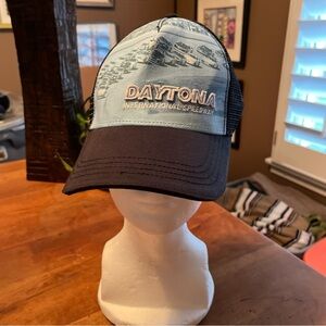 Vintage Daytona International Speedway Nascar Racing Snapback Trucker Hat Cap